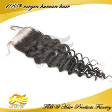 Wholesale cheap price 100% human hair free parting lace closure